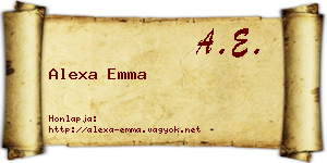 Alexa Emma névjegykártya