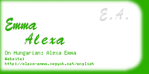 emma alexa business card